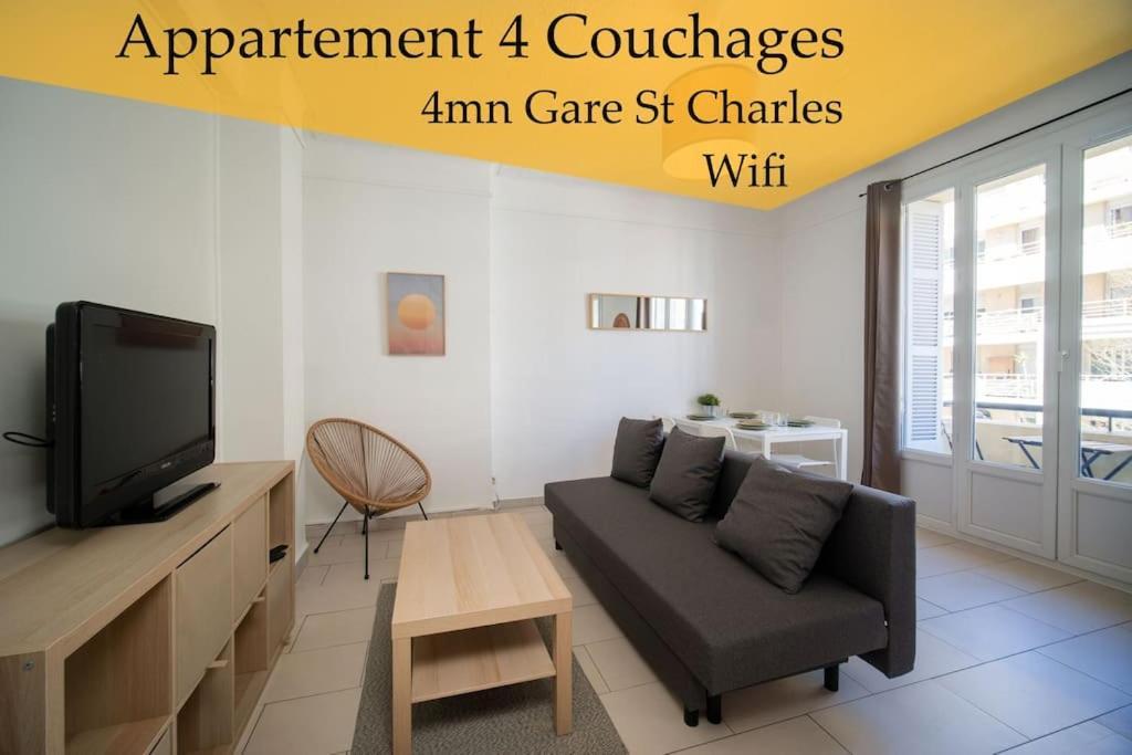 Apartment Equipe Balcon 4 Pers St Charles Marseille